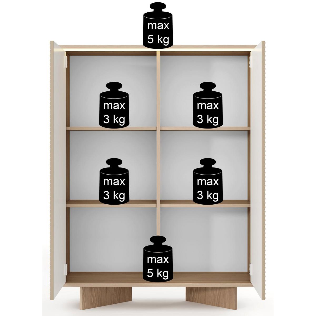 HIGHBOARD Semi 103 cm - Beige/Cappuccino, Holzwerkstoff (103.9/138.4/40cm) - Selsey