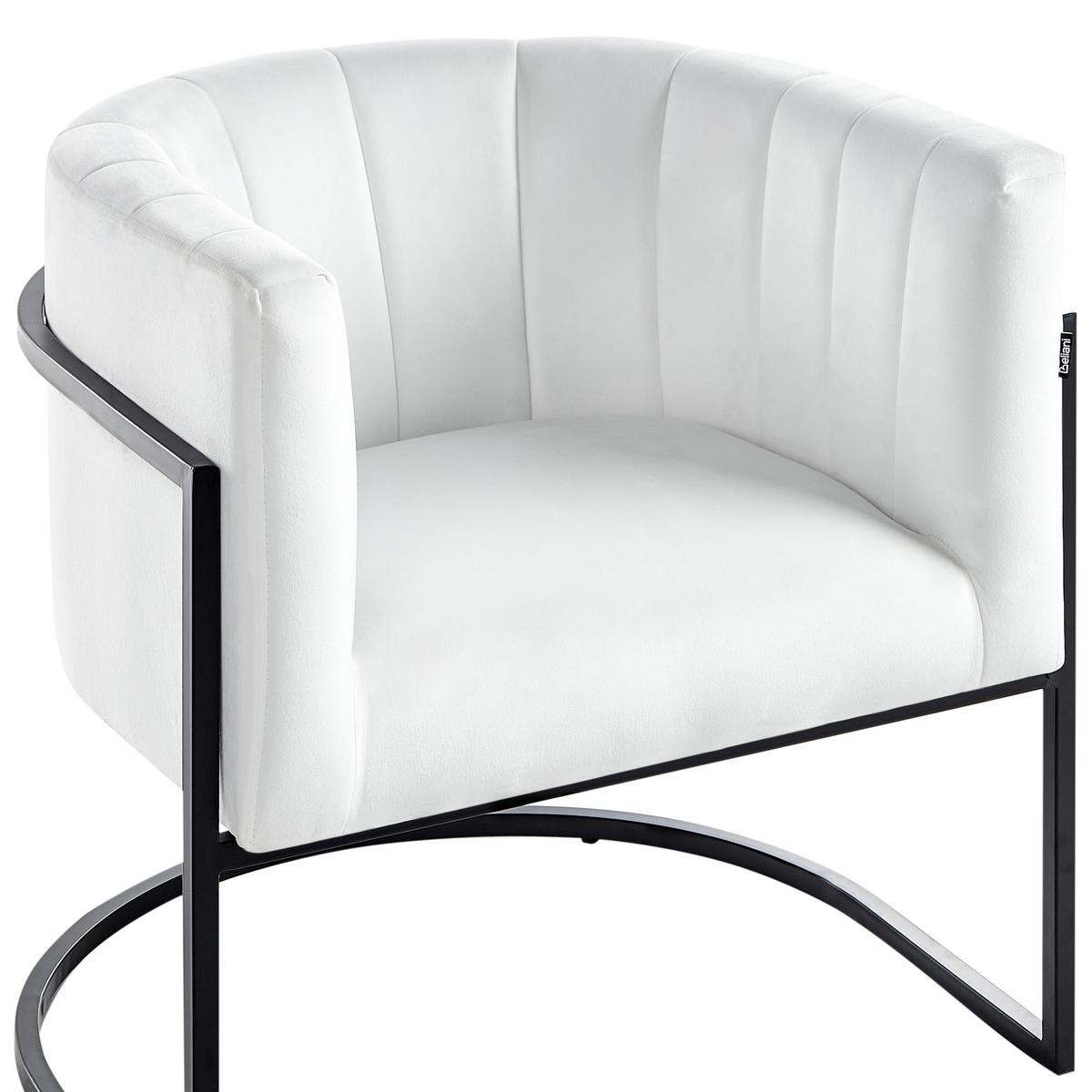 SESSEL Weiß Larvik II - Schwarz/Weiß, Textil (73/72/66cm) - Beliani