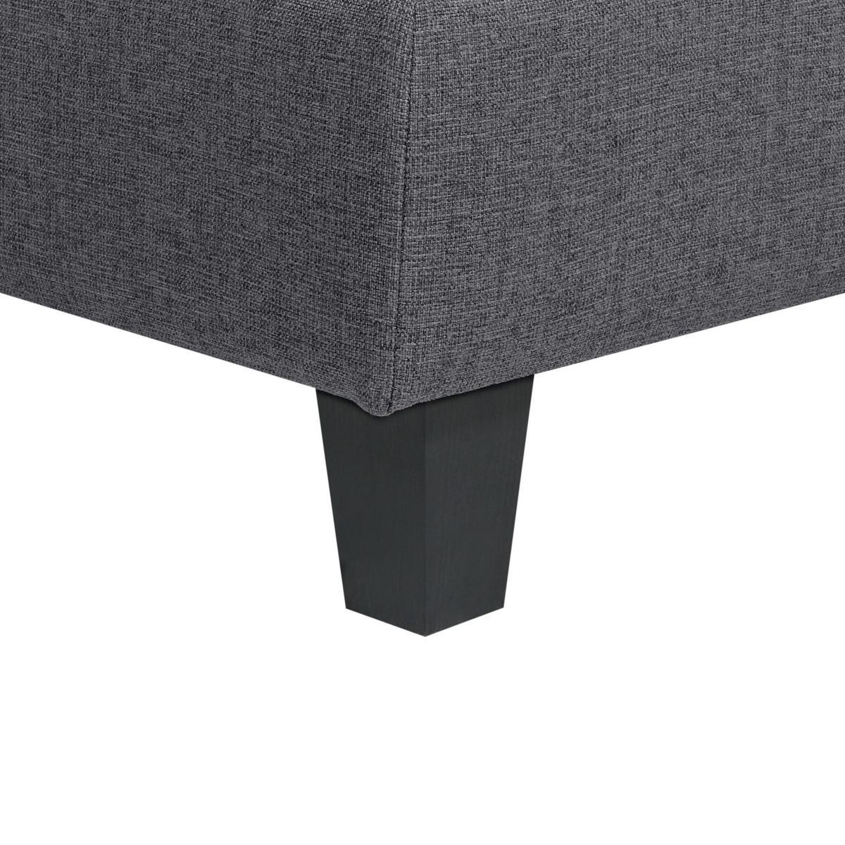 ECKSOFA Modul 4-Sitzer linksseitig Dunkelgrau Stoff Unstad - Dunkelgrau/Grau, Textil (228/152cm) - Beliani