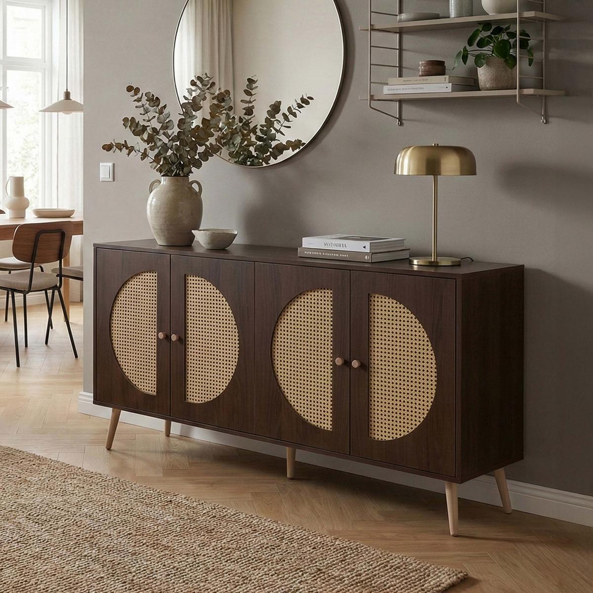 SIDEBOARD Walnuss Dekor - Walnussfarben, Holz (160/80/40cm) - MCW