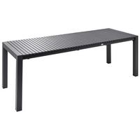 GARTENTISCH Ausziehbar 160/220/90 cm Metall Dunkelgrau Ardesio - Dunkelgrau, Metall (160/90/75cm) - Beliani