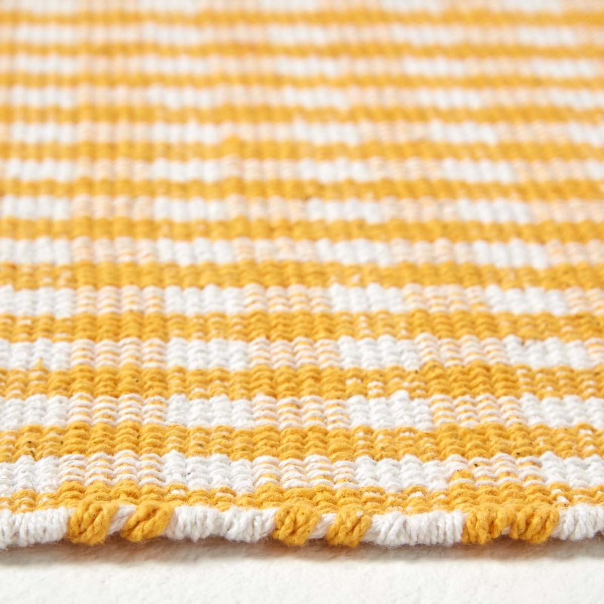 BAUMWOLLTEPPICH Vichy-Karo 110/170 cm - Gelb, Textil (110/170cm) - Homescapes