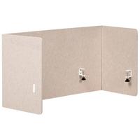 SCHREIBTISCHTRENNWAND 210x61 cm Beige Soloa - Beige, Textil (1/210/61cm) - Beliani