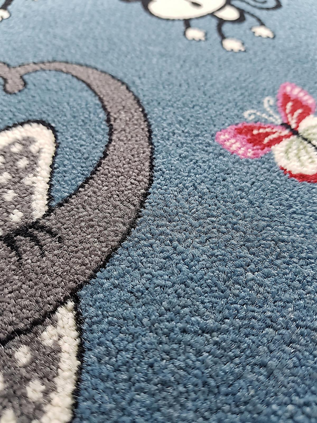 SPIELTEPPICH CASOLA Dschungel-Tiere Polypropylen Blau 120 x 170 cm - Blau, Textil (120/170cm) - KADIMA DESIGN