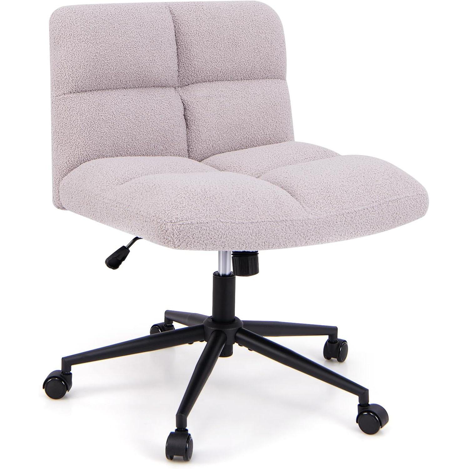BÜROSTUHL Hellgrau - Hellgrau, Textil (73/87/69cm) - COSTWAY