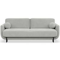 SCHLAFSOFA Ovals Hellgrau - Hellgrau/Schwarz, Textil/Metall (236/95/96cm) - Selsey