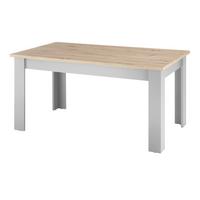 ESSTISCH grau, Artisan Eiche 160 x 90 cm, Küchentisch im Landhaus-Stil - Hellgrau/Eiche Artisan, Holzwerkstoff (160/90/76cm) - Furn.Design