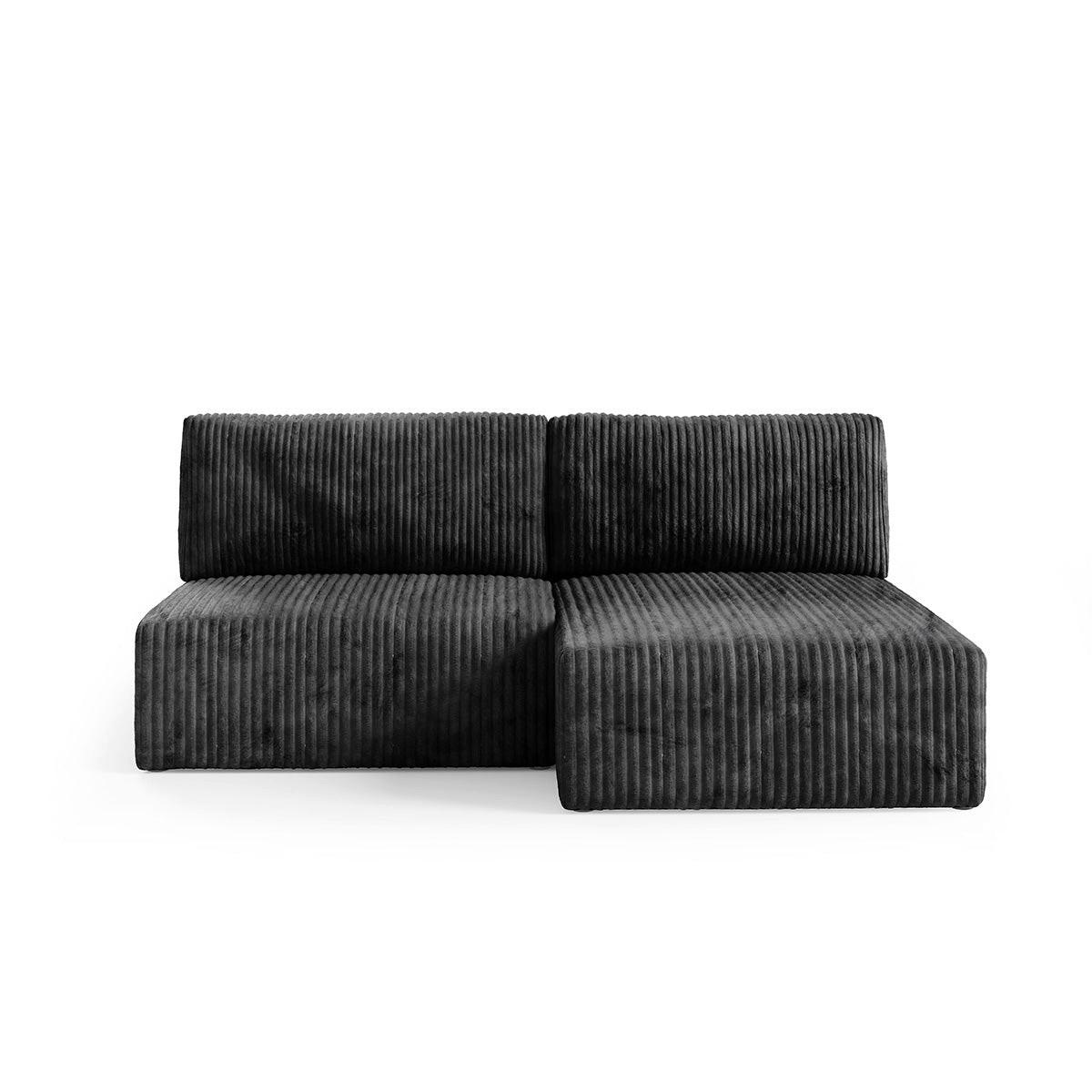 ECKSOFA Angela 3 Sitzplätze Schwarz - Schwarz, Holz (210/149cm) - Petits-meubles