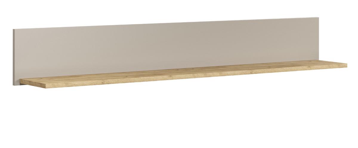 WANDBOARD Sand, Evoke Eiche, Wandregal 140 cm - Kaschmir, Holzwerkstoff (140/20/22cm) - Top.Furn