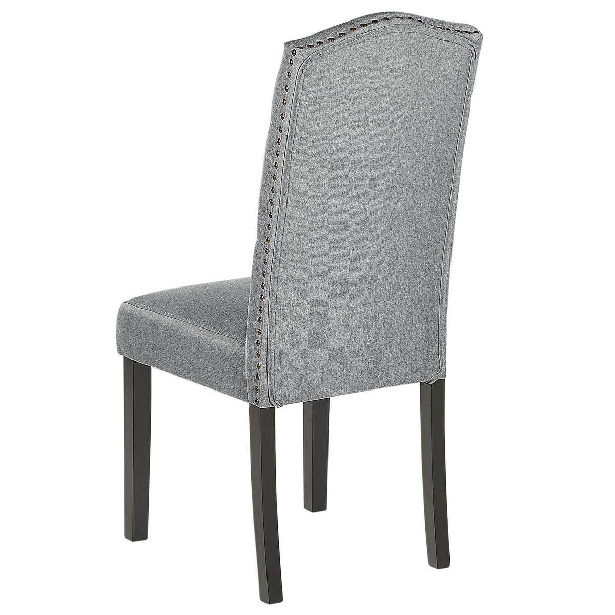 ESSZIMMERSTUHL 2er-Set Polsterbezug Grau Shirley - Grau, Holz/Textil (46/103/60cm) - Beliani