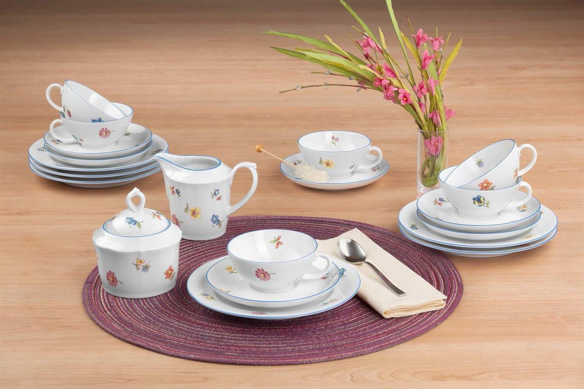 TEESERVICE Sonate Nostalgie bunt 20-tlg. - Multicolor, Keramik (2/2/2cm) - Seltmann Weiden