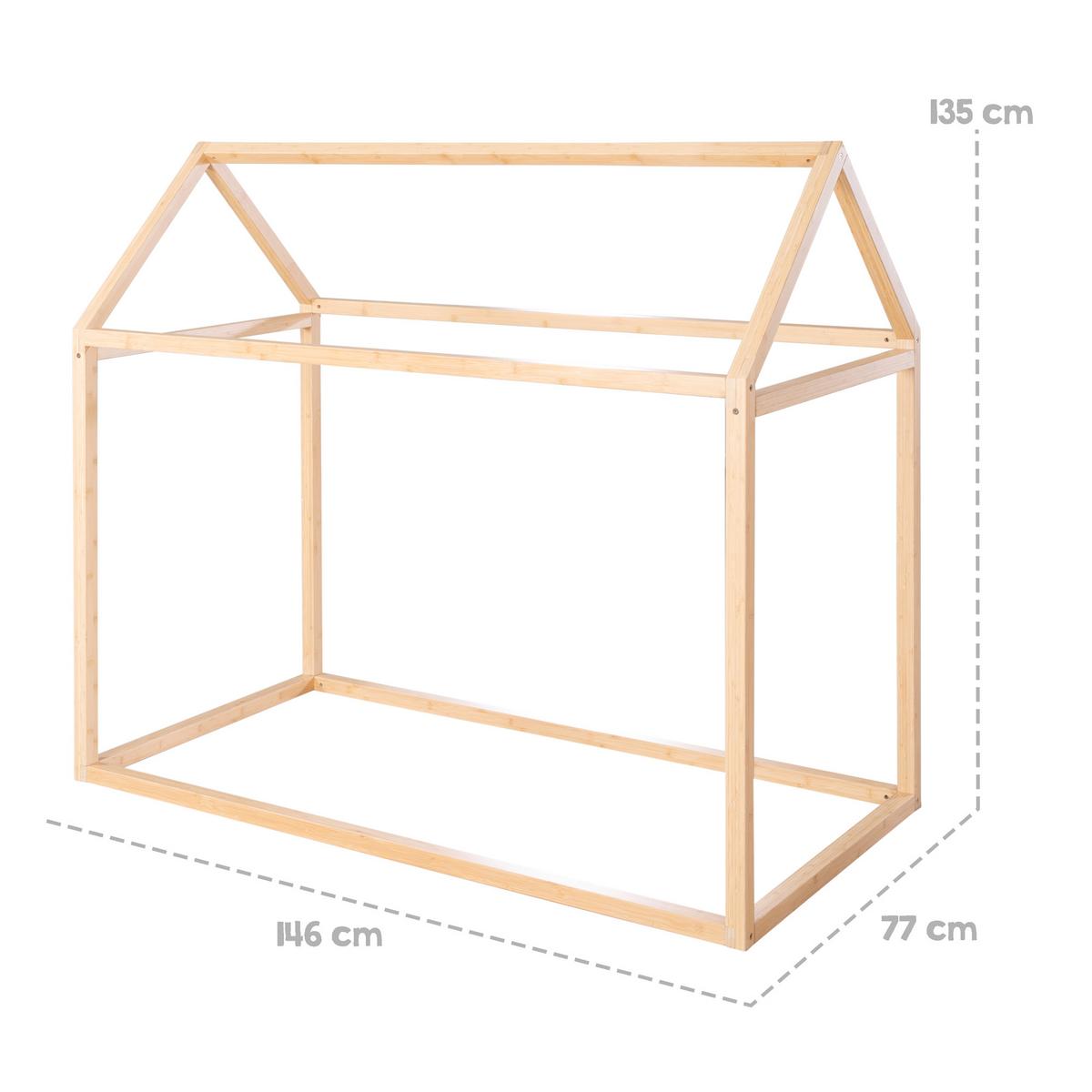 HAUSBETT 70 x 140 cm Montessori Bambus - Naturfarben, Holzwerkstoff (70/140cm) - Roba