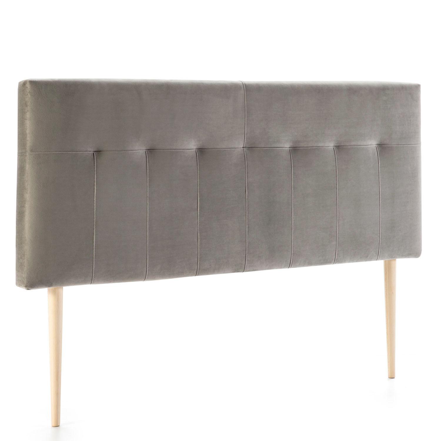 KOPFTEIL 160x100 cm Napoles Grau - Grau, Textil (8/100/160cm) - VS Venta-stock