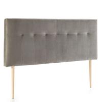KOPFTEIL 160x100 cm Napoles Grau - Grau, Textil (8/100/160cm) - VS Venta-stock