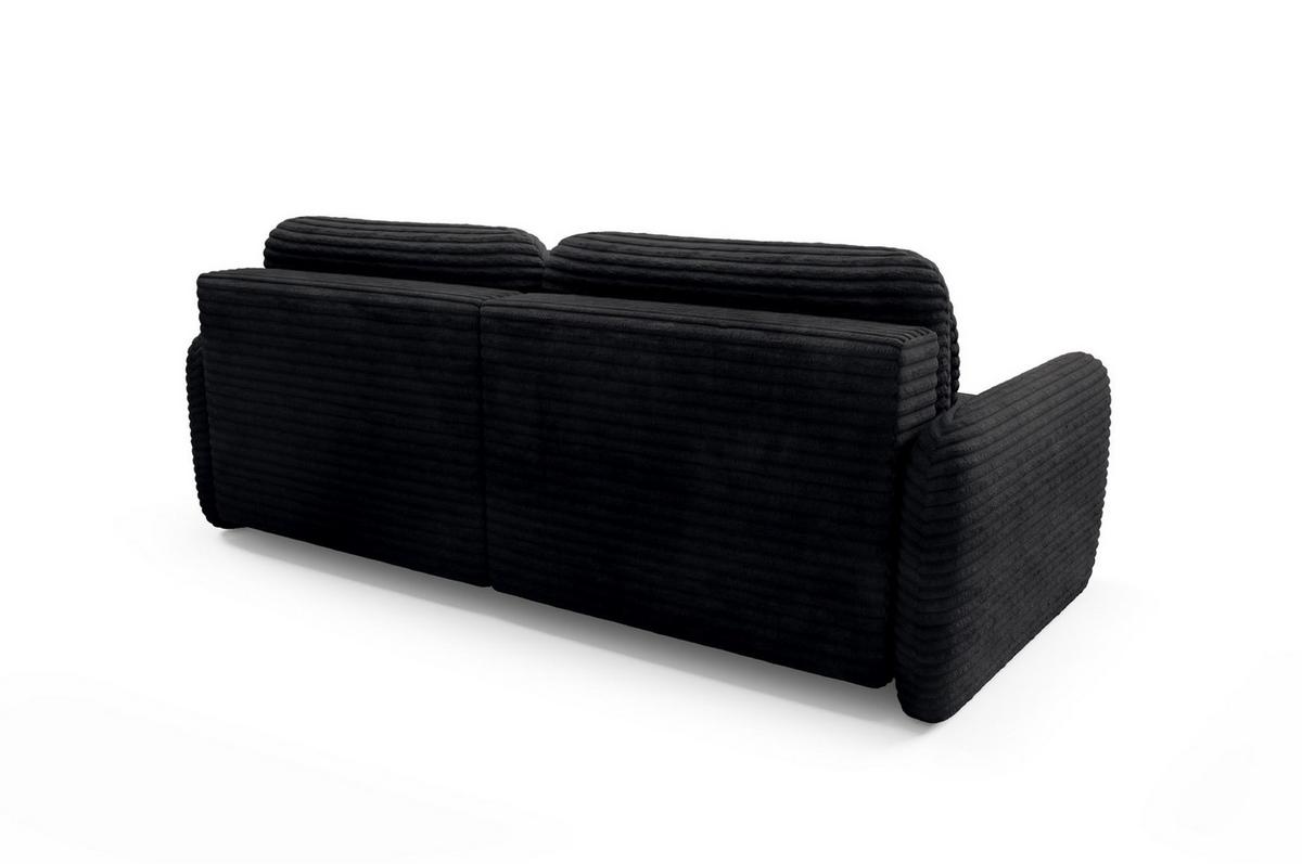 ECKSOFA Simone Mit Schlaffunktion - Schwarz, Holzwerkstoff/Textil (165/240cm) - Fun Möbel