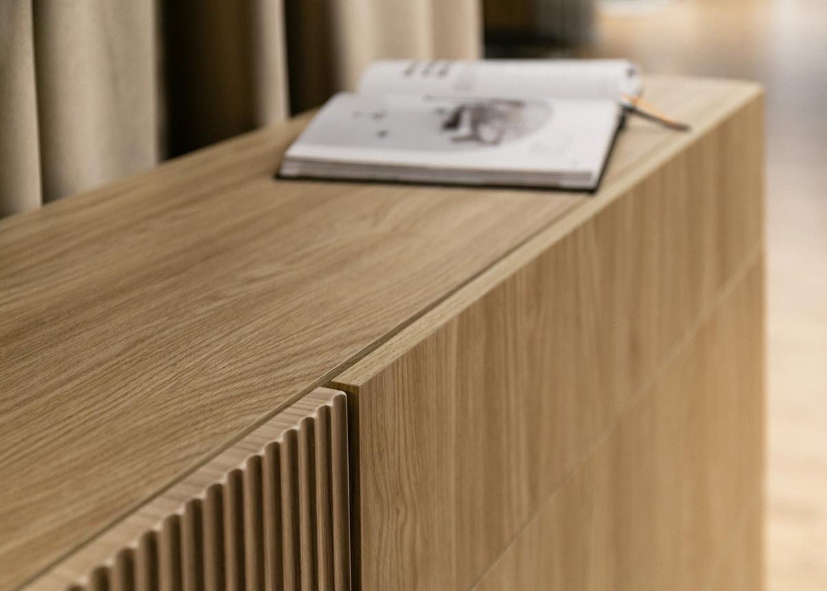 SIDEBOARD Nolie Eichenholzoptik mit 3 Schubladen 140 cm - Eichefarben, Holz/Holzwerkstoff (140/90.6/38cm) - Selsey