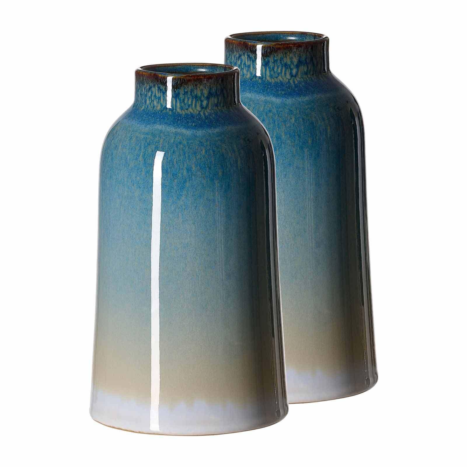 VASEN Leria blau 20 cm 2er Set - Blau, Keramik (20cm) - Ritzenhoff Breker