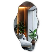 SPIEGEL 40x80 cm Asymmetrischer - Blaugrau, Glas (40/80/0.4cm) - TULUP