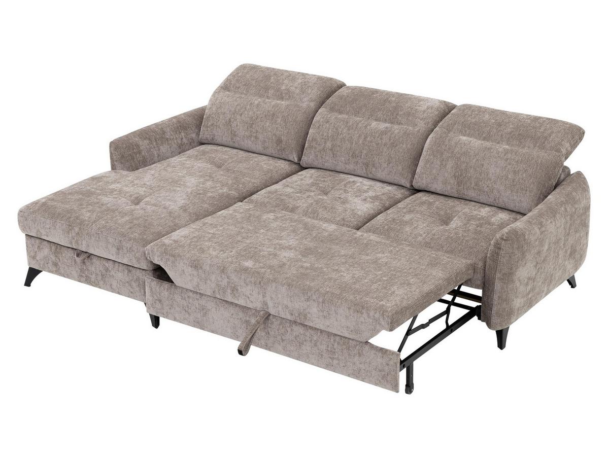 ECKSOFA Talia, Seite: Rechts 2R-LC - Hellbraun/Schwarz, Holz/Kunststoff (238/167cm) - MIRJAN24