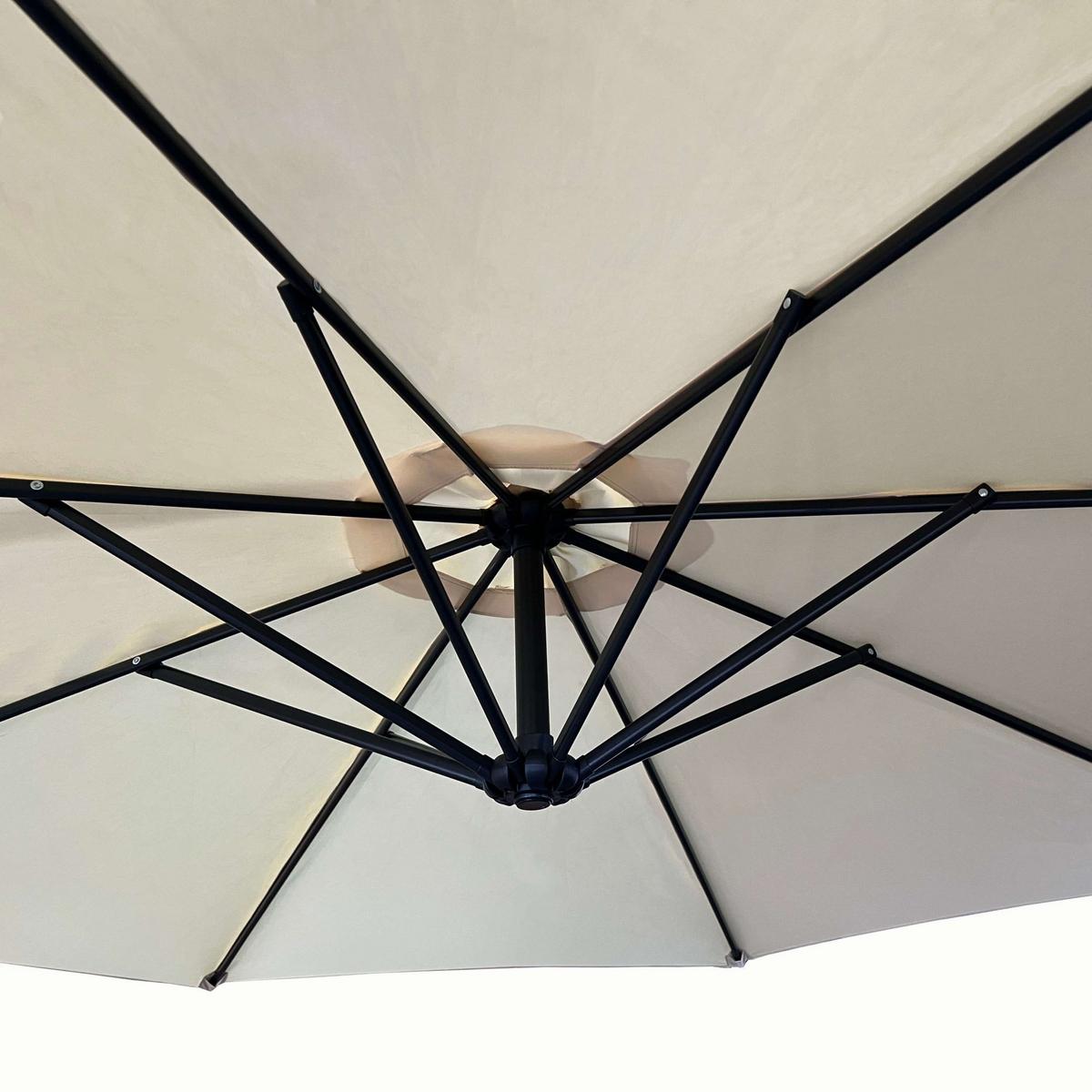 GARTENSCHIRM Beige 300/245/300 - Beige, Textil/Metall (300/300cm) - RAUMHIRSCH FURNITURE