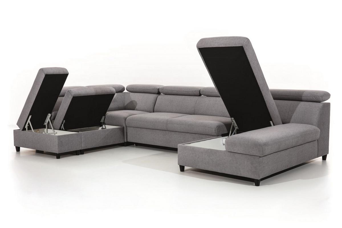 WOHNLANDSCHAFT Schlafsofa Anton - Dunkelgrün, Holzwerkstoff/Textil (342/96/205cm) - Fun Möbel