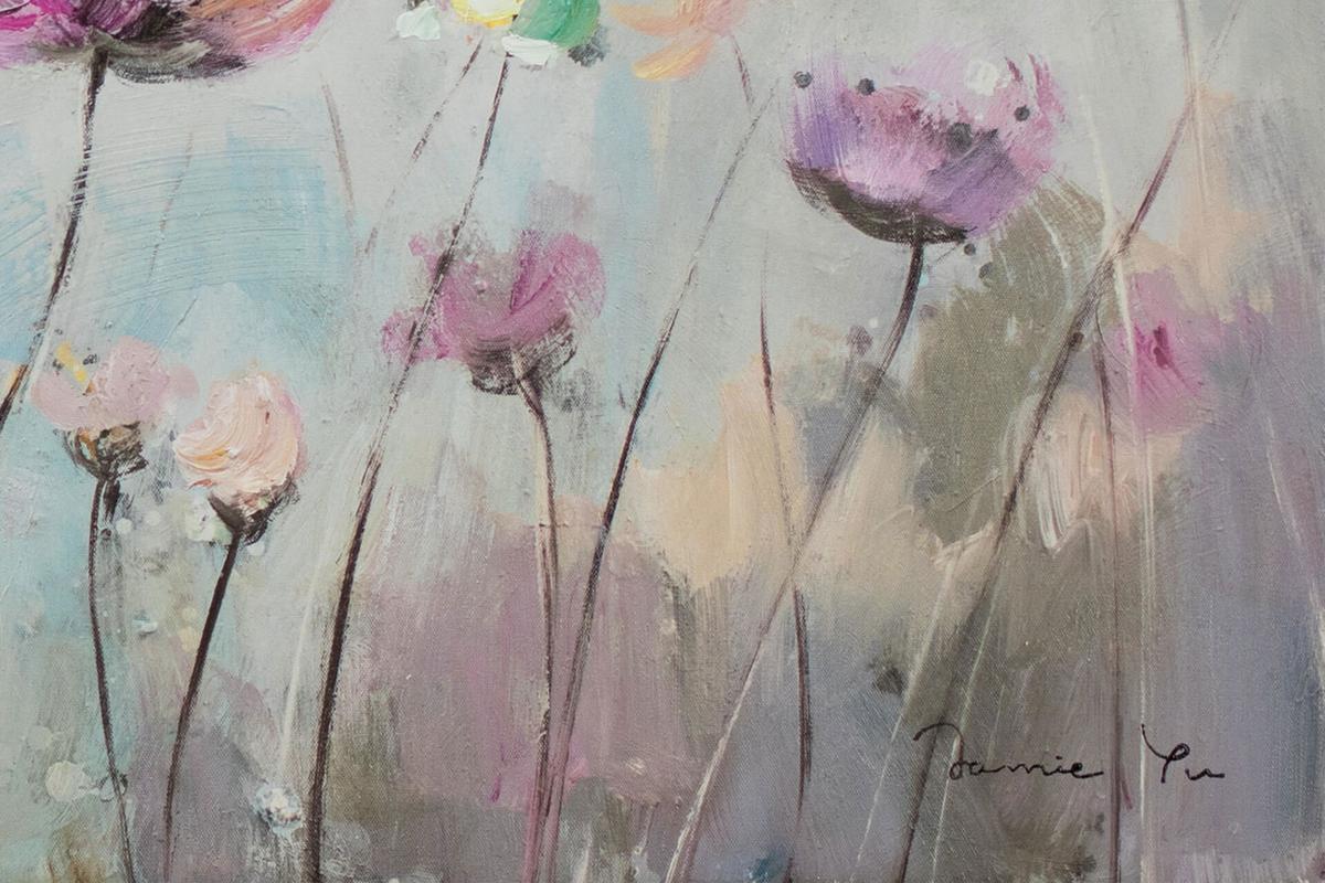 ACRYLBILD HANDGEMALT 150/50 cm - Pink, Holz/Textil (150/50cm) - KUNSTLOFT