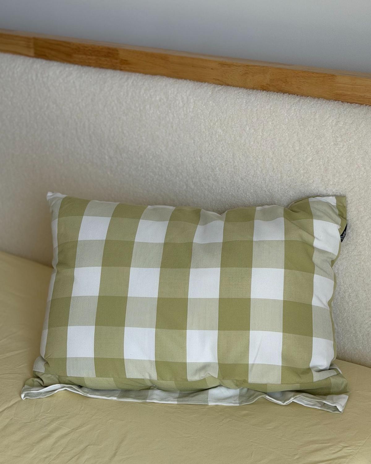 DEKOKISSEN Hellgrün 40/60 cm Tamnine - Hellgrün/Weiß, Textil (60/40cm) - Beliani
