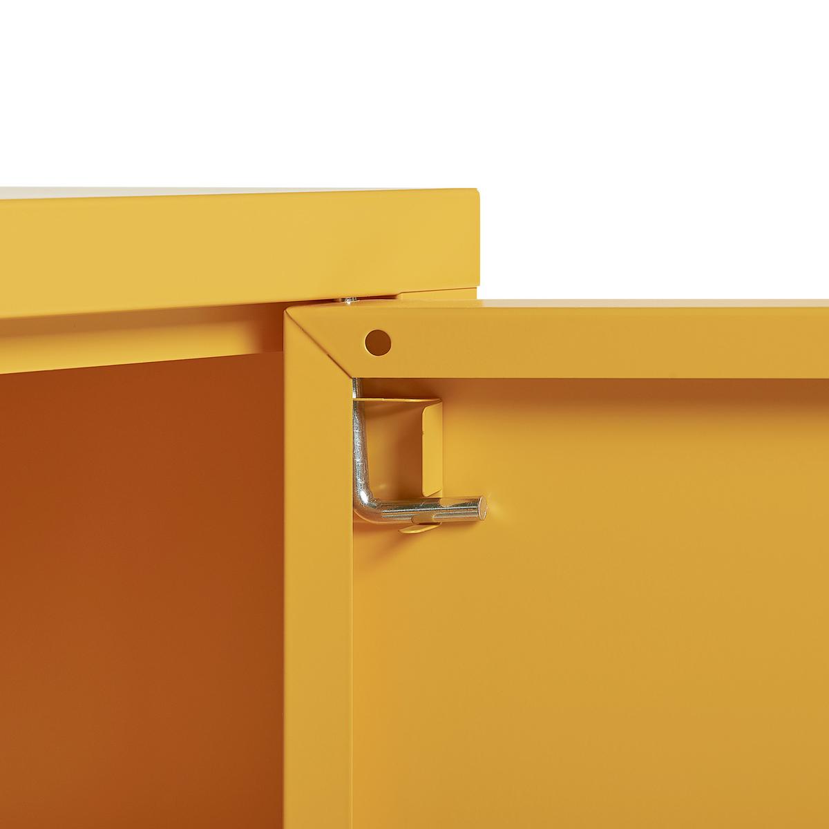 LOWBOARD gelb 2 Türen 100 cm Uria - Gelb, Metall (100/65/40cm) - Beliani