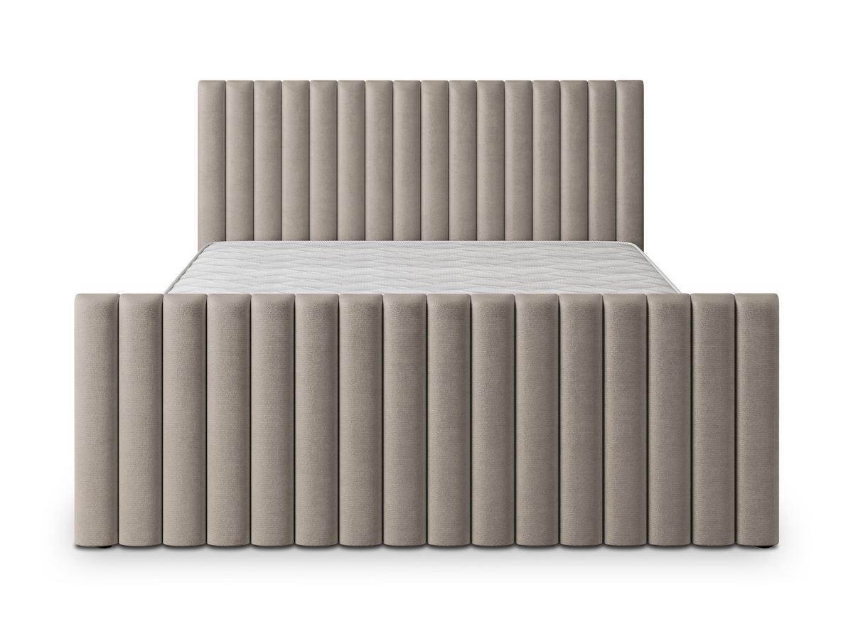 POLSTERBETT CANOVA K 200x200 cm mit Bettkästen - Beige - Beige, Holz/Textil - MASSENO