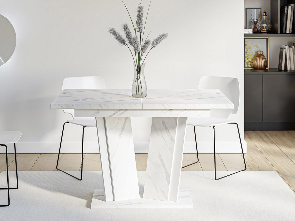 ESSTISCH ausziehbar Doha II - Weiß, Holzwerkstoff (80/120/75cm) - MIRJAN24