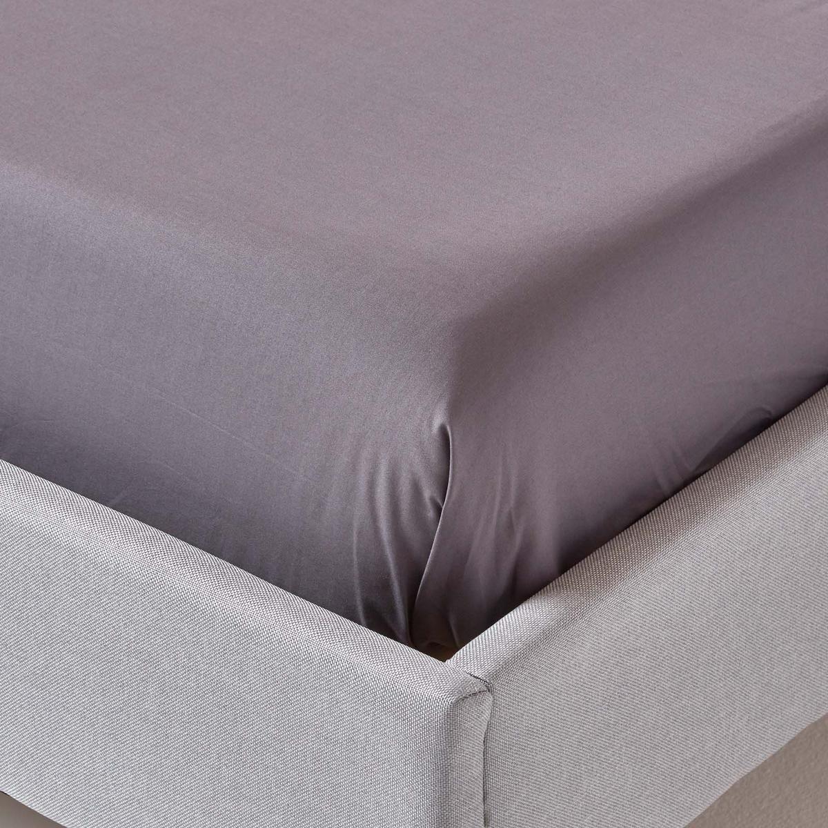 BETTLAKEN ohne Gummizug, Ägyptische Baumwolle, Fadendichte 200 - Dunkelgrau, Textil (275/275cm) - Homescapes