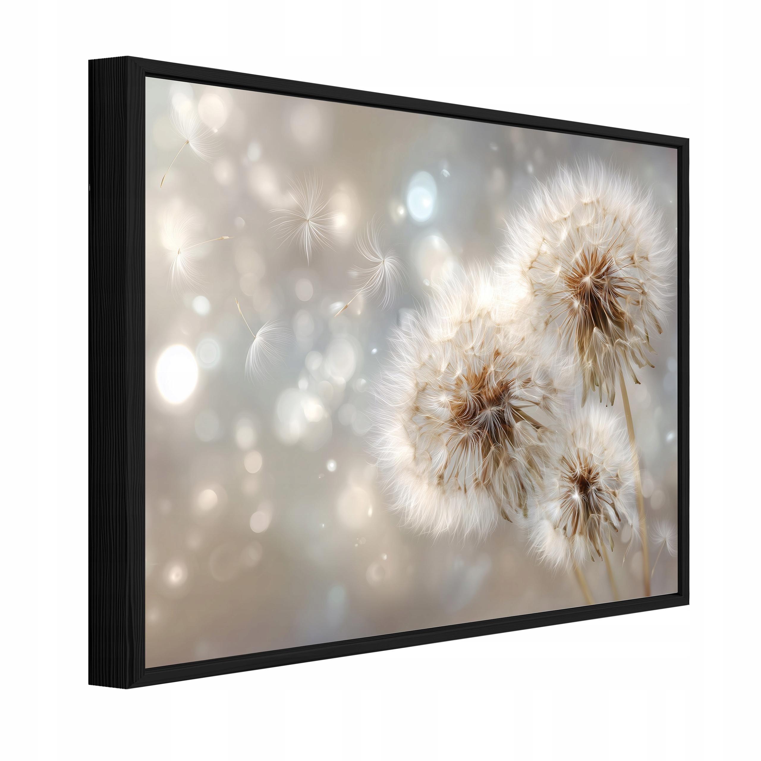 BILDER mit Rahmen Pusteblumen Blumen Beige 120x80 cm - Multicolor, Holzwerkstoff (120/80cm) - Wallarena
