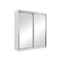 SCHIEBETÜRENSCHRANK Modin 180 - Goldfarben/Weiß, Holzwerkstoff/Kunststoff (180/216/65cm) - MIRJAN24