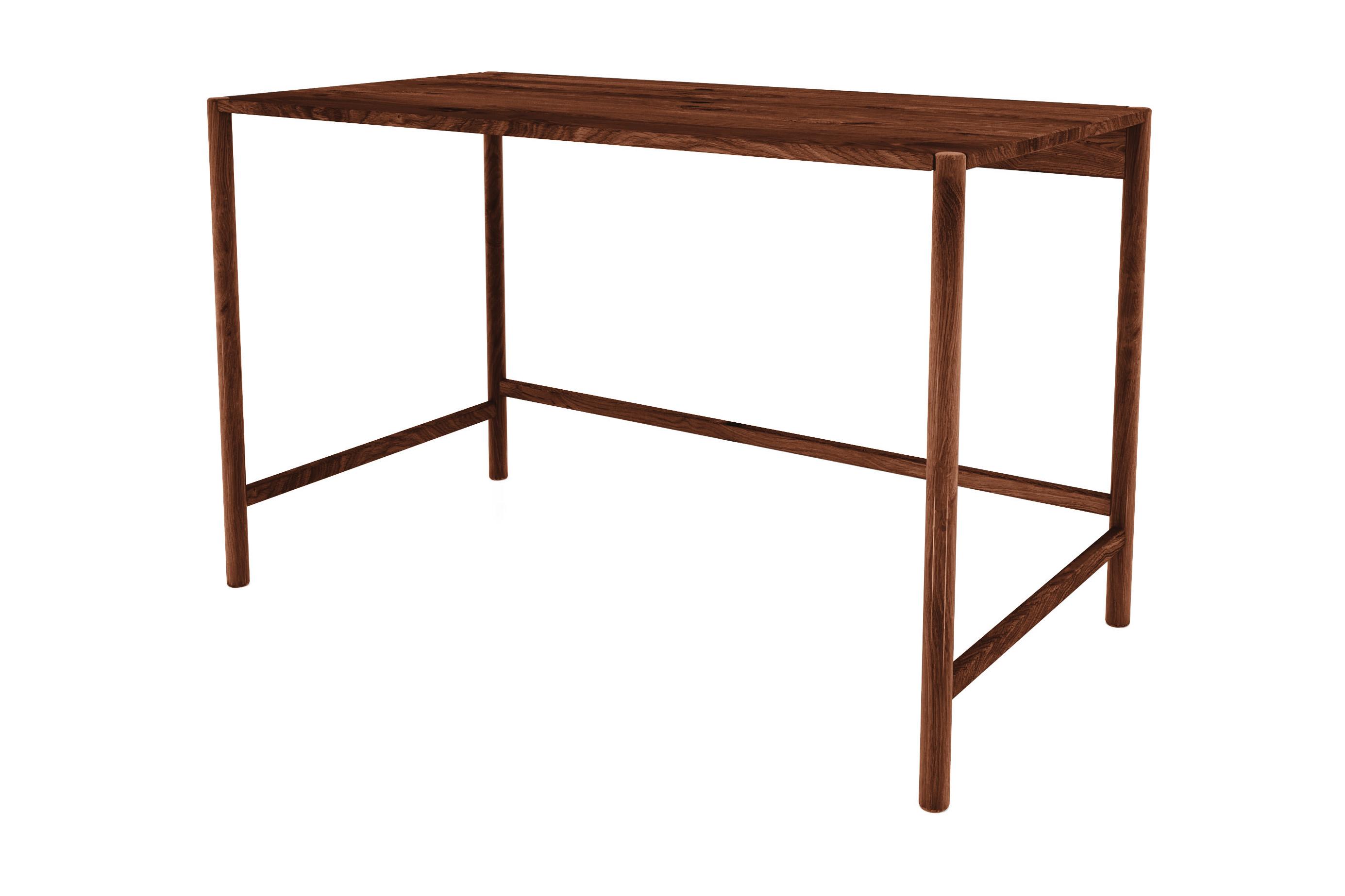 SCHREIBTISCH INA Wildeiche - Dunkelbraun, Holz (65/120/75cm) - byoak