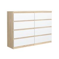 KOMMODE Sonoma, Weiß 139/102/39 - Weiß/Sonoma Eiche, Holzwerkstoff (139/102/39cm) - RAUMHIRSCH FURNITURE