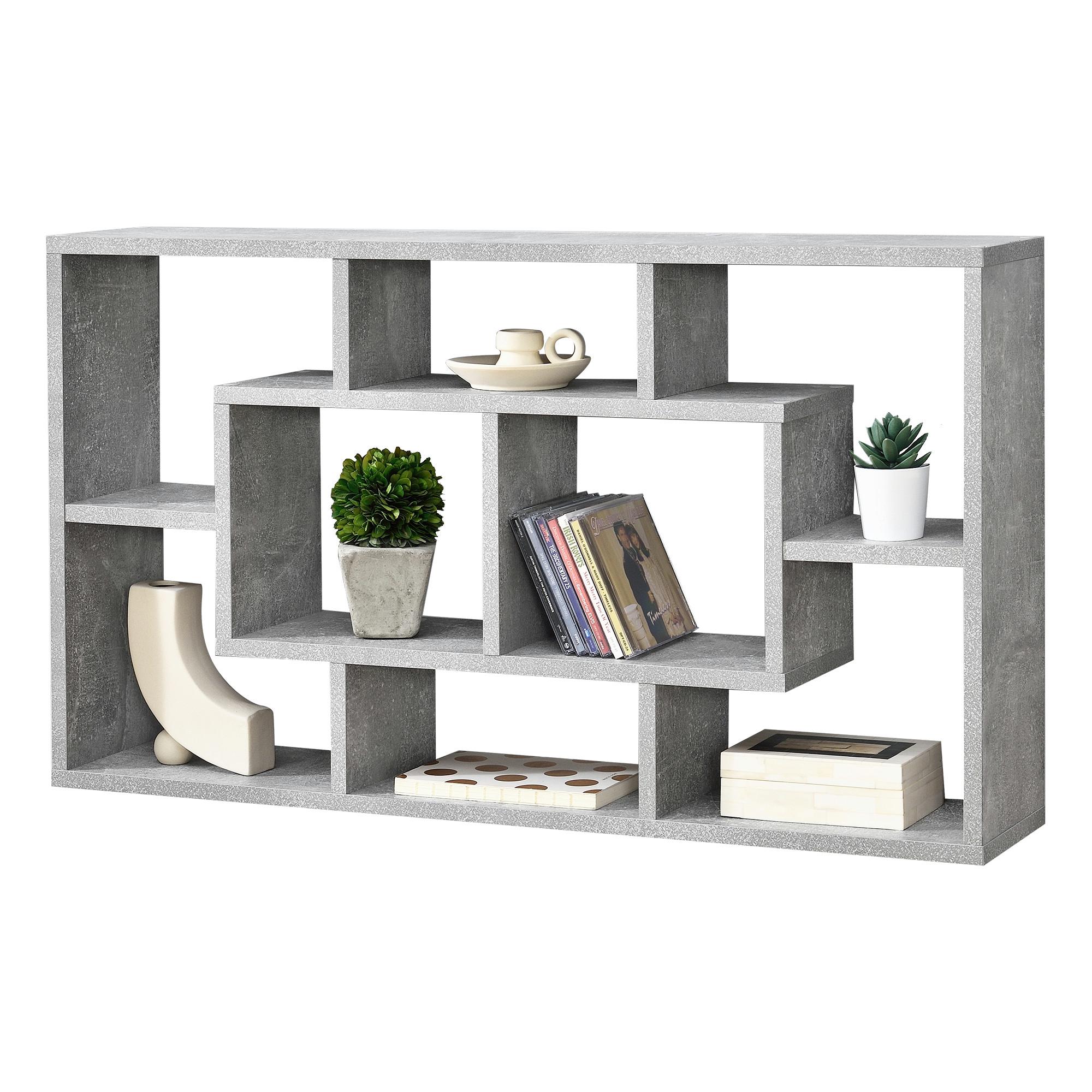 WANDREGAL Saputit - Grau, Holzwerkstoff (85/48/16cm) - [en.casa]