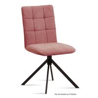 ESSZIMMERSTUHL (8er-Set) Drucy 47x91x60 Schwarz/Rosewood - Dunkelrosa/Schwarz, Kunststoff (60/91/47cm) - 58aufmkessel