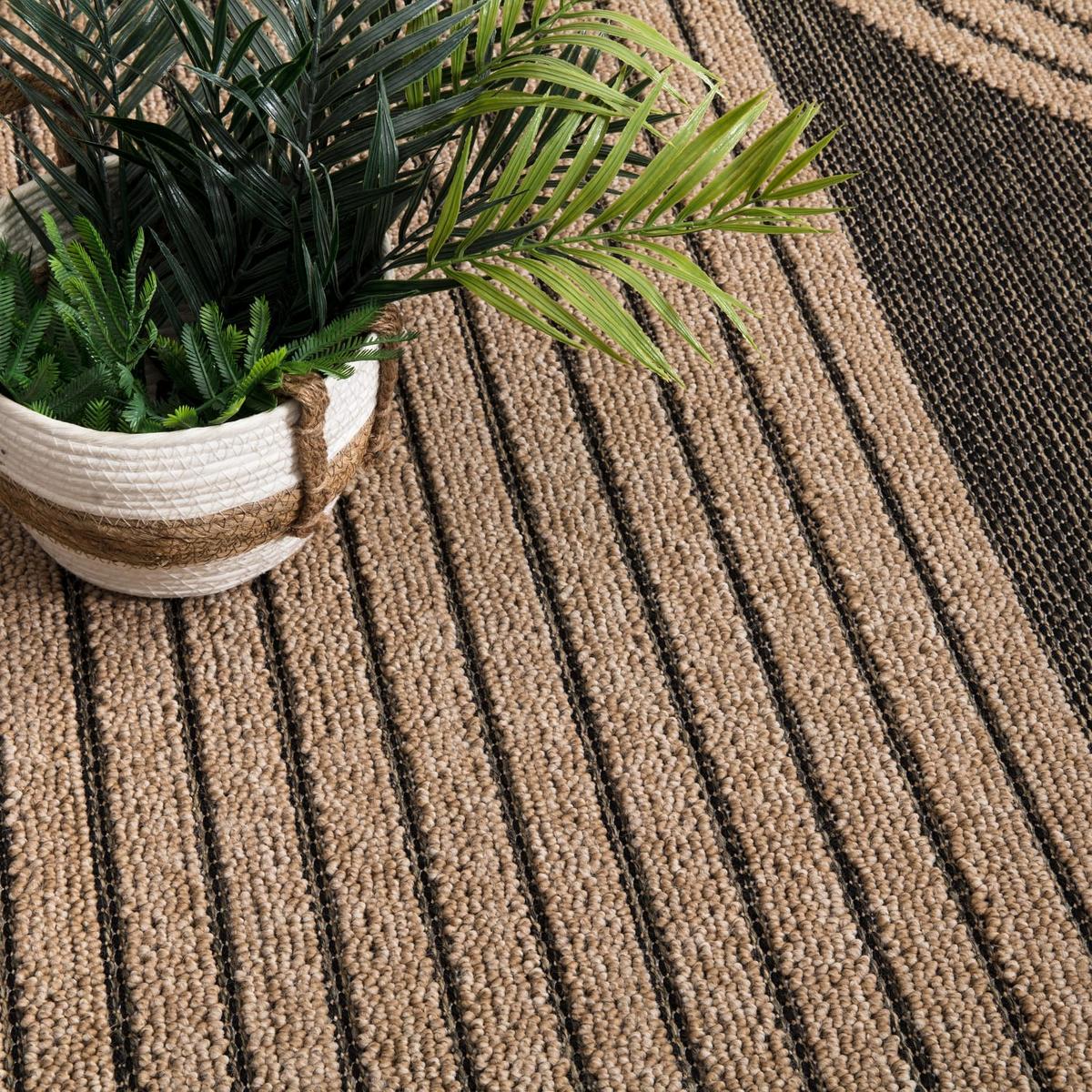 OUTDOORTEPPICH, in Naturoptik, aus Polypropylen, Anthrazit, 80 x 150 cm - Anthrazit, Textil (150/80cm) - KADIMA DESIGN