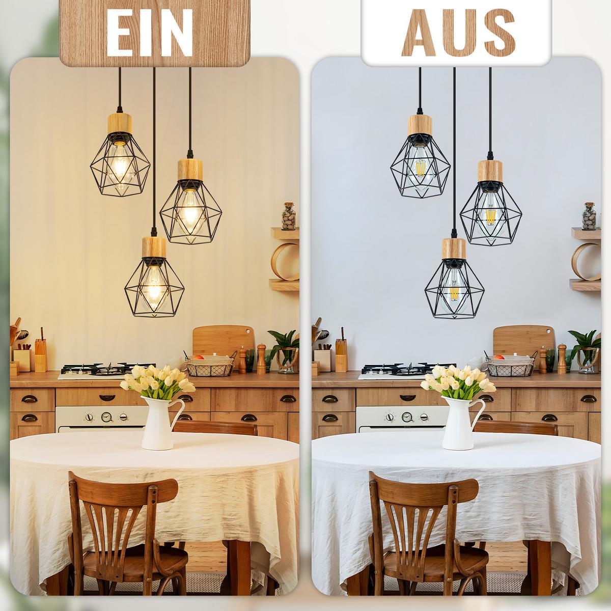 PENDELLEUCHTE Delphine 24/15/146 cm - Schwarz, Metall (24/15/146cm) - ZMH