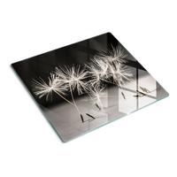 GLASPLATTE 60x52 cm Löwenzahn - Schwarz, Glas (60/0.4/52cm) - TULUP
