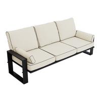 GARTENSOFA Elba 3 Sitzer - Beige - Beige, Textil (215/90/87cm) - MKS