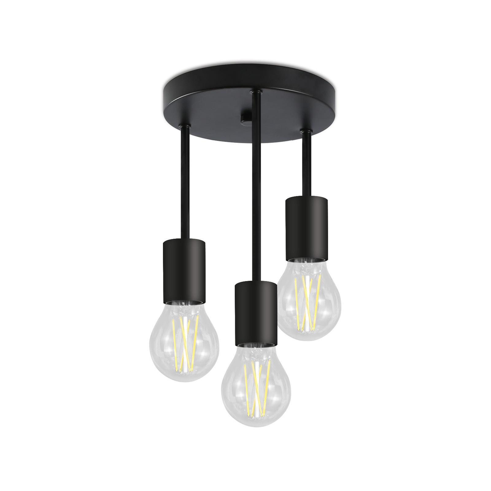 DECKENLEUCHTE Sabrina 18/18/29 cm - Schwarz, Metall (18/18/29cm) - Nettlife