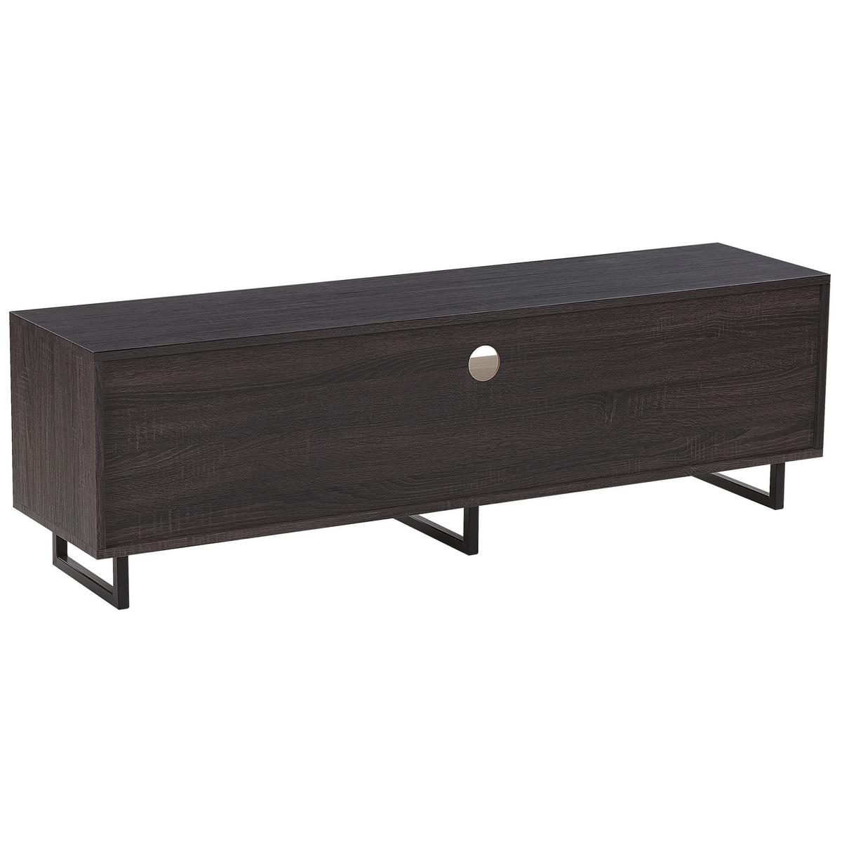 TV-MÖBEL Hellbraun, Dunkelbraun, Schwarz FRANKLIN 35/140/44 - Hellbraun, Holzwerkstoff (140/44/35cm) - Beliani