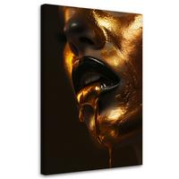 KUNSTDRUCK Schwarz 60/90 cm - Schwarz, Textil (60/90cm) - KUNSTLOFT