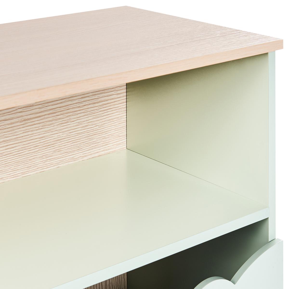 SCHRANK Hellgrün Lackey - Hellgrün, Holzwerkstoff (70/74/30cm) - Beliani