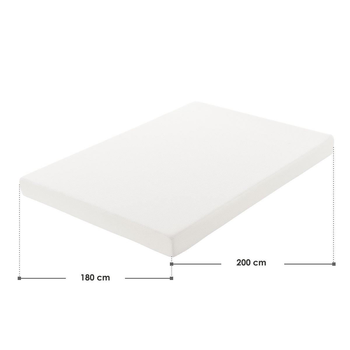 KALTSCHAUMMATRATZE 180x200 cm - Weiß, Textil (180/200cm) - Juskys