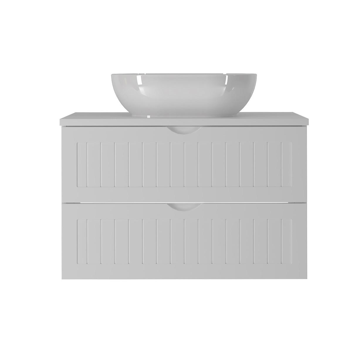 WASCHTISCH 80.6cm Soline Weiß - Weiß, Holzwerkstoff (80.6/52.2/45.8cm) - Petits-meubles