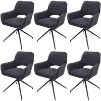 ESSZIMMERSTUHL Dunkelgrau 6er-Set - Dunkelgrau, Textil (57/86/61cm) - MCW