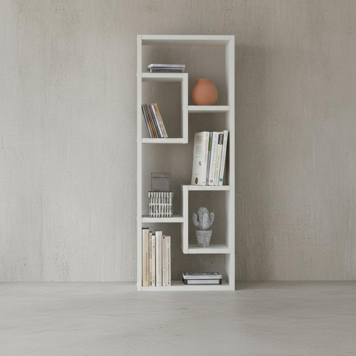 WANDREGAL ITTER Spanplatte Freischwebend Modern, Weiß 36x15x90 cm - Weiß, Holz (36/90/15cm) - KADIMA DESIGN