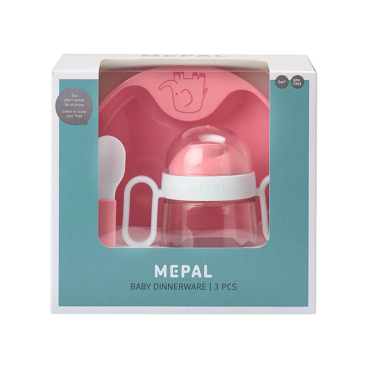 BABYGESCHIRR Mio deep pink 3er Set - Pink, Kunststoff (10.5/18/20cm) - Mepal